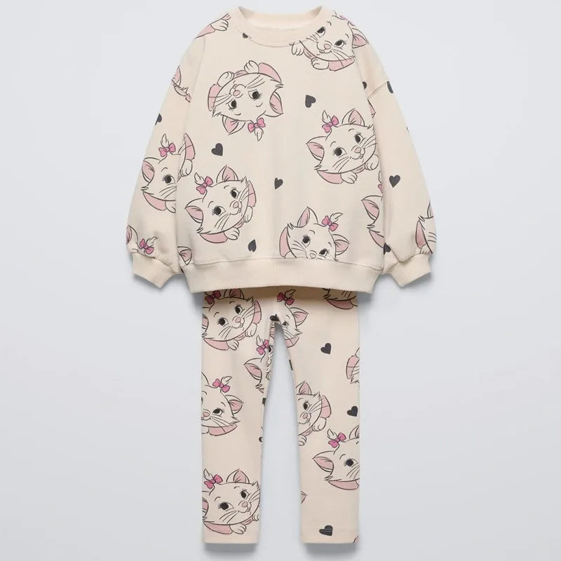 Conjunto de 2 peças para meninos com estampa de moletom infantil 6m-6y Outono Roupas infantis de manga comprida soltas com capuz casual roupas infantis roupas de bebê