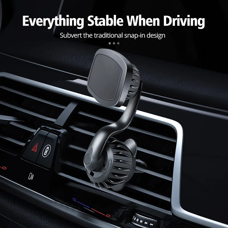Suporte para Celular Móvel, Suporte Magnético Forte para Carro, Bracket Redondo Dobrável 720° para Celulares Universais, Suportes para Montar no Carro Novo