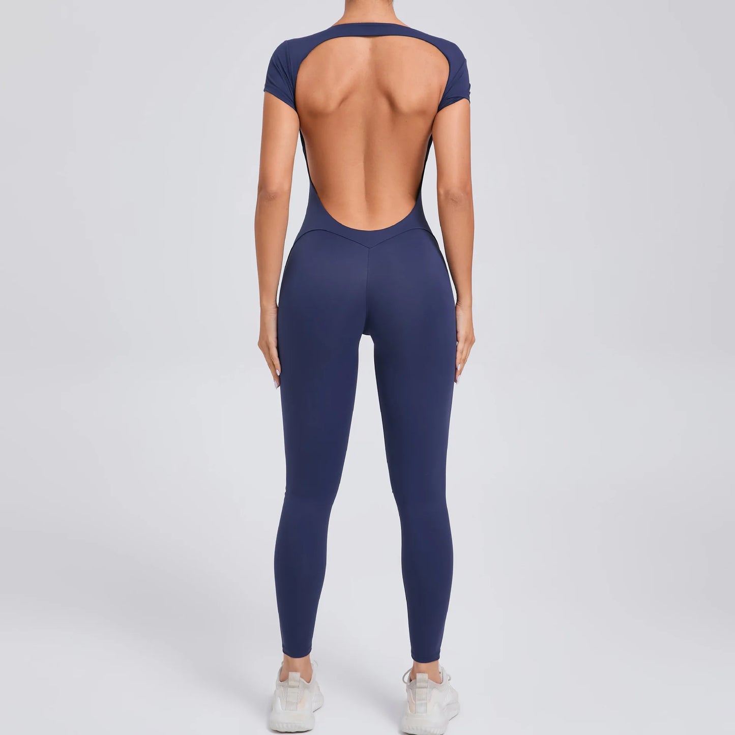 Sexy Mangas Compridas Terno Feminino Macacão Secagem Rápida Roupas de Ioga Treino Bodysuits Backless Esportes Macacão Mulheres Ginásio