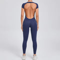 Sexy Mangas Compridas Terno Feminino Macacão Secagem Rápida Roupas de Ioga Treino Bodysuits Backless Esportes Macacão Mulheres Ginásio