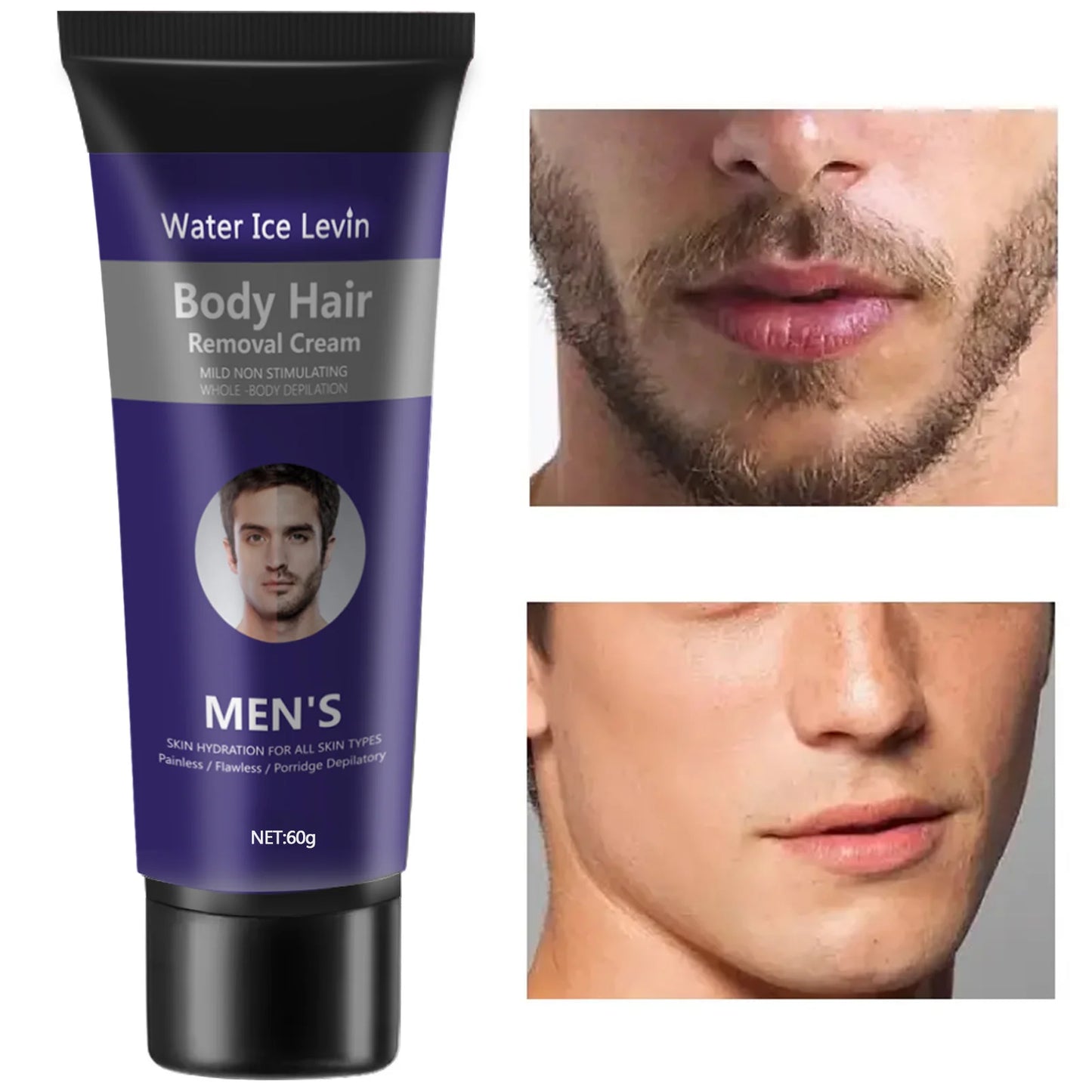 Creme de Depilação Depilador Permanente Creme Áreas Íntimas Saúde Indolor Removedor de Pêlos Inibidor de Crescimento Para Homens Cuidados com o Corpo