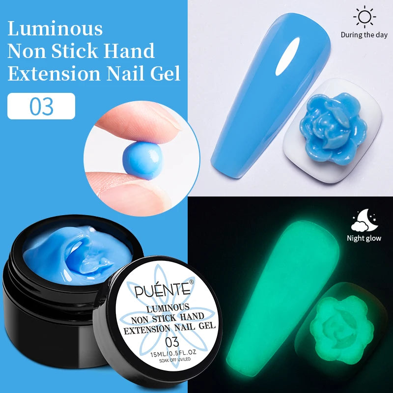 Esmalte em Gel Autonivelante 15ML Livre de Hema Gel Transparente Rígido Extensão de Unhas Modelagem 3D Cola para Strass Removedor de Verniz UV