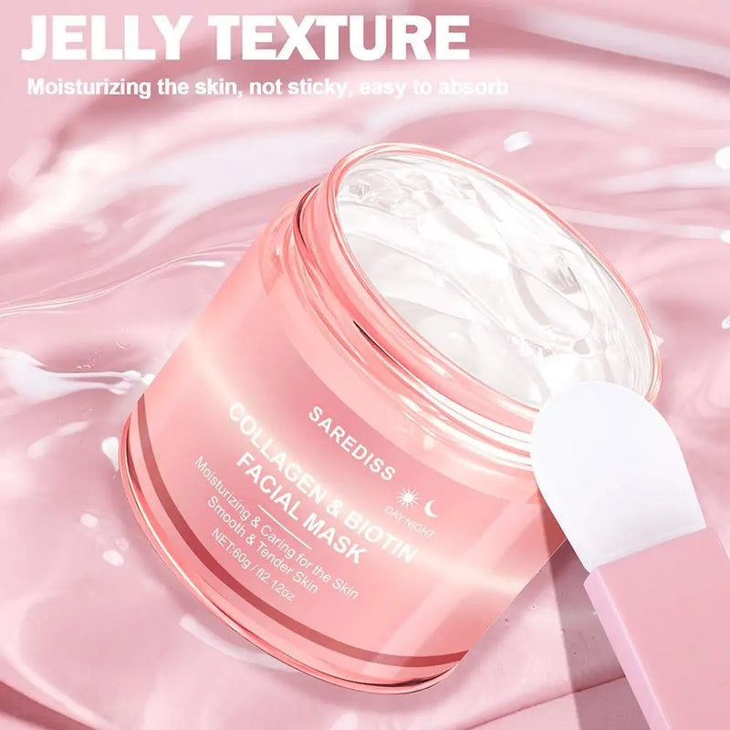 Máscara de Colágeno Peel-off Hidratação Profunda Cuidados Noturnos Hidratante e Suavizante Reduz Rugas Firmadora e Lifting Não Oleosa Para Todos os Tipos de Pele