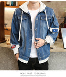 Lilo&stitch Hip Hop Jaquetas Jeans com Capuz para Homens Roupas Femininas Outono Inverno Jaqueta Masculina Patchwork Jaqueta Jeans Streetwear Roupas