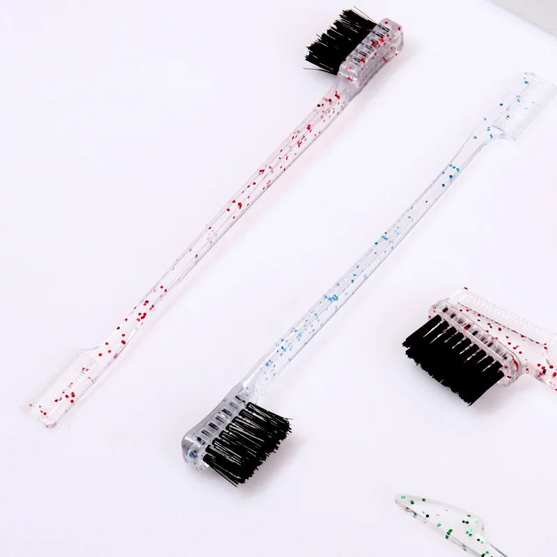 Escova Pente para Cabelo 3 em 1 1-10 Unidades Escova de Dupla Face Pente para Baby Hair & Escova para Sobrancelhas Escova de Alisamento Ferramenta para Cabelo