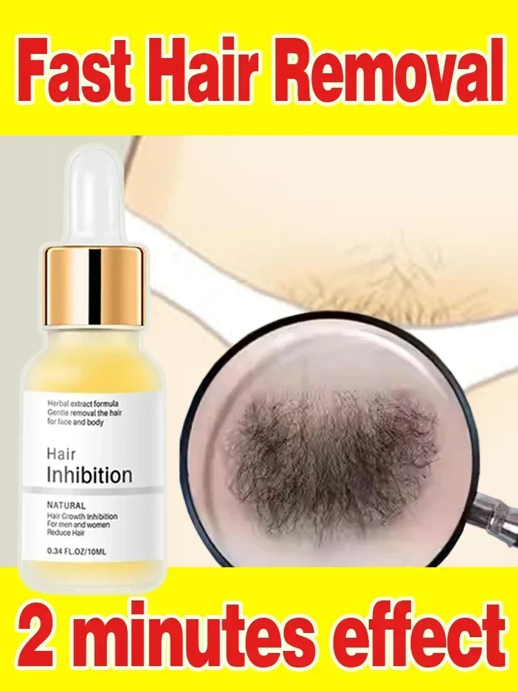 Spray de depilação poderoso creme depilador Áreas íntimas Saúde Indolor removedor de pêlos Inibidor de crescimento para mulheres homens Cuidados com o corpo