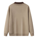 Moletom com capuz de gola polo de manga comprida unissex, blusa de moletom fashion com blocos de cores e patchwork, com capuz para homens, elegante, moletom masculino