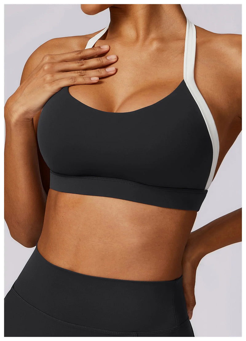 2 Pcs Conjunto de Ginástica Mulheres Treino Sem Encosto Yoga Terno Mulheres Secagem Rápida Legging Fitness Sutiã Camisa de Manga Curta Terno Esportivo Feminino