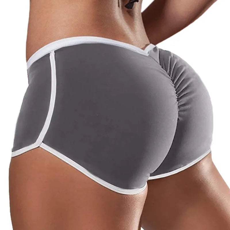 Novo Verão Esporte Shorts Mulheres Cintura Alta Elástica Sem Costura Leggings De Fitness Push Up Ginásio Treinamento Ginásio Calças Justas Bolso Curto