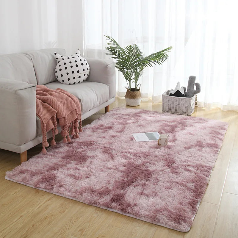 Tapete cinza para sala de estar Tapete de pelúcia Cama Quarto Chão Tapetes fofos Antiderrapantes Tapetes de decoração para casa Tapetes de veludo macio Cobertor de quarto infantil