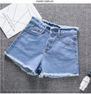 2023 Verão Mulher High Haist Jeans Shorts Moda Ásperas Denim Calças Curtas Colegial Calças Casuais Azul Preto Branco Jeans