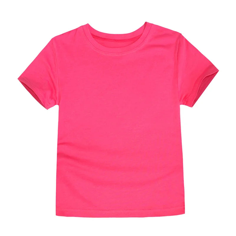 Camisetas clássicas para meninos meninas algodão branco preto camisetas de manga curta para bebê criança Roupas infantis Crianças de 2 a 14 anos