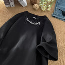 Camisetas grandes masculinas, camiseta branca de algodão 5XL para homens, casual, verão, moda, estampa de letras, gola, camisetas, roupas masculinas