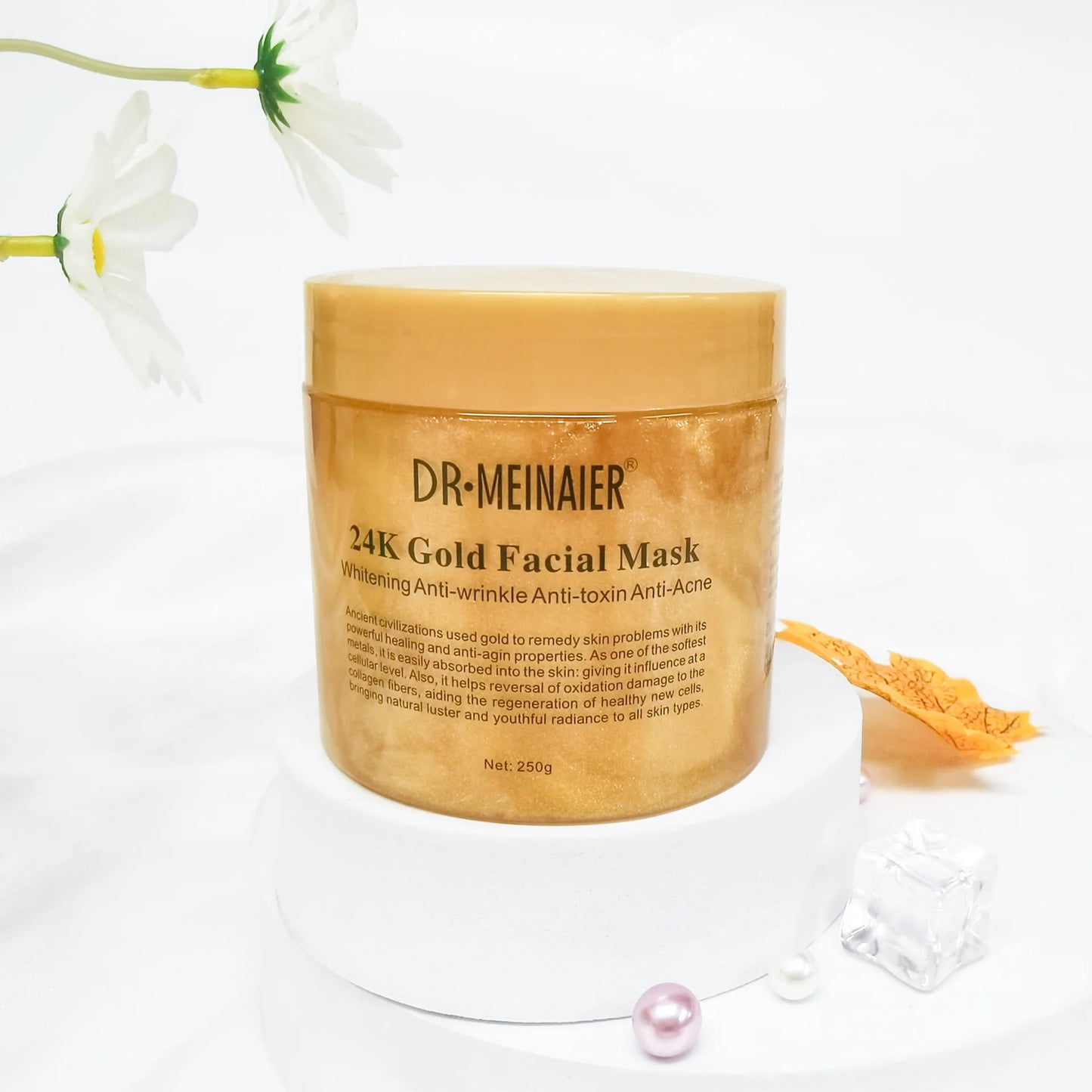 Máscara facial de sono reparadora com colágeno e ouro 24K 250g
