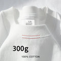 Camiseta de algodão de verão resistente 300 gramas algodão puro americano manga curta camiseta masculina casual base top camiseta grande