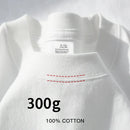 Camiseta de algodão de verão resistente 300 gramas algodão puro americano manga curta camiseta masculina casual base top camiseta grande