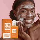 150ML Limpador com Vitamina C, Creme Espumante Clareador, Remove Impurezas da Poluição, Condiciona e Nutre a Pele