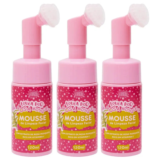 Kit Super Powers Pink Hip Crazy Mousse de Limpeza Facial C/3