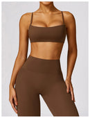 Sexy Fitness Treino Mulheres Conjunto de Ioga Treino Sem Costura Sportswear Roupas de Ginástica Sutiã Esportivo Top Leggings de Cintura Alta Ternos Esportivos