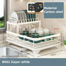 Rack de armazenamento de talheres de aço carbono Rack de escorredor Rack de secagem para pratos, facas e garfos Ferramenta de armazenamento de cozinha de drenagem de bancada