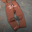 Moletom esportivo europeu e americano com capuz grande, masculino, casual, solto, roupa simples, estampado, calça, moletom feminino