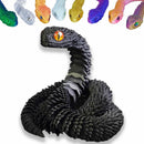 Cobra impressa em 3D 23,6 polegadas articulada flexível conjunta resina simulação víbora fidget animais brinquedos modelo para decoração de mesa engraçado