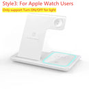 Carregador Sem Fio 3 Em 1 Dobrável 300W com Suporte de Mesa para Carregamento Rápido para iPhone 16 15 14 13, Samsung, Apple Watch e Airpods