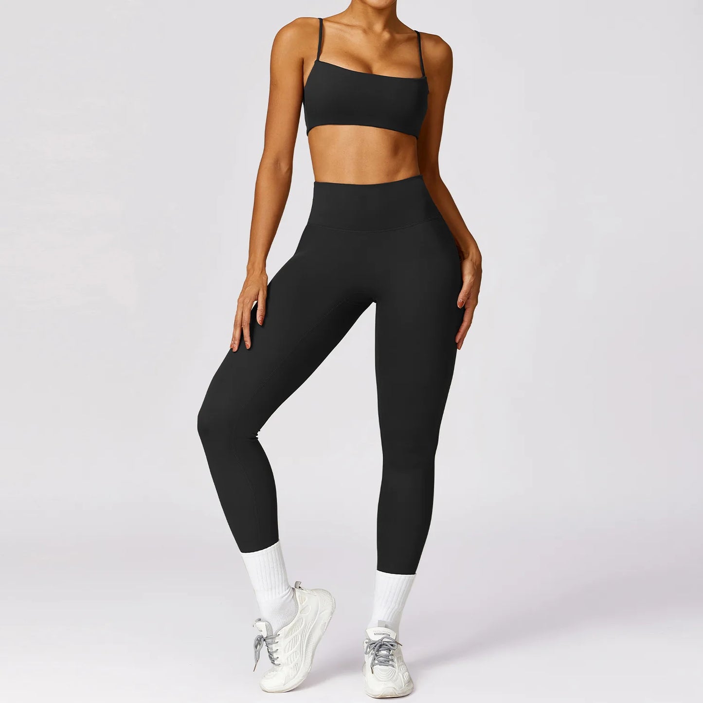 Sexy Fitness Treino Mulheres Conjunto de Ioga Treino Sem Costura Sportswear Roupas de Ginástica Sutiã Esportivo Top Leggings de Cintura Alta Ternos Esportivos