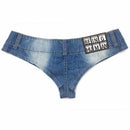 Mulheres Praia Denim Tanga Shorts Meninas Sexy Boate Mini Short Jeans Senhoras Disco Pole Dance Hotpants Micro Mini Shorts
