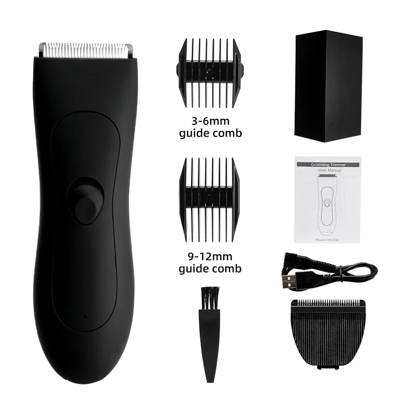 Aparador de Pêlos Corporais para Homens Bolas Mulheres Lady Shaver Remoção de Pêlos Aparador de Biquíni Aparador de Virilha & Corpo Barbeador Braço Barba Navalha