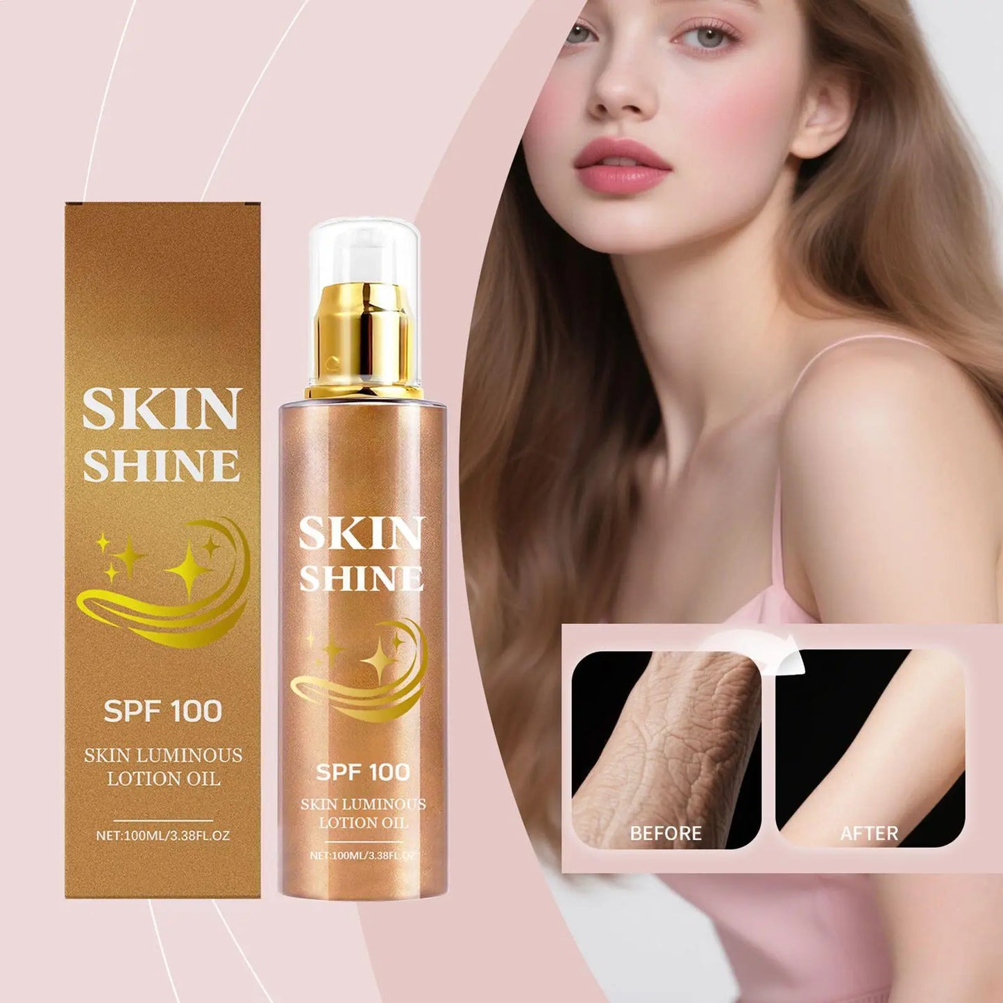 Óleo Corporal Shimmer Body Glow Óleo para Brilho da Pele