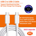 Xiaomi Original Usb Tipo C Cabo 120W 67W Turbo Carregador Rápido Mi 15 14 13 12T Pro 12 11 Ultra Poco X6 X7 Redmi Note Black Shark 5