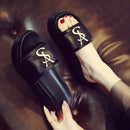 Chinelos Sapatos de Verão Mulheres Plataforma Design Slides Letras Da Moda Senhoras Sapatos Chinelo Casual Fora Antiderrapante Chinelos Sandálias