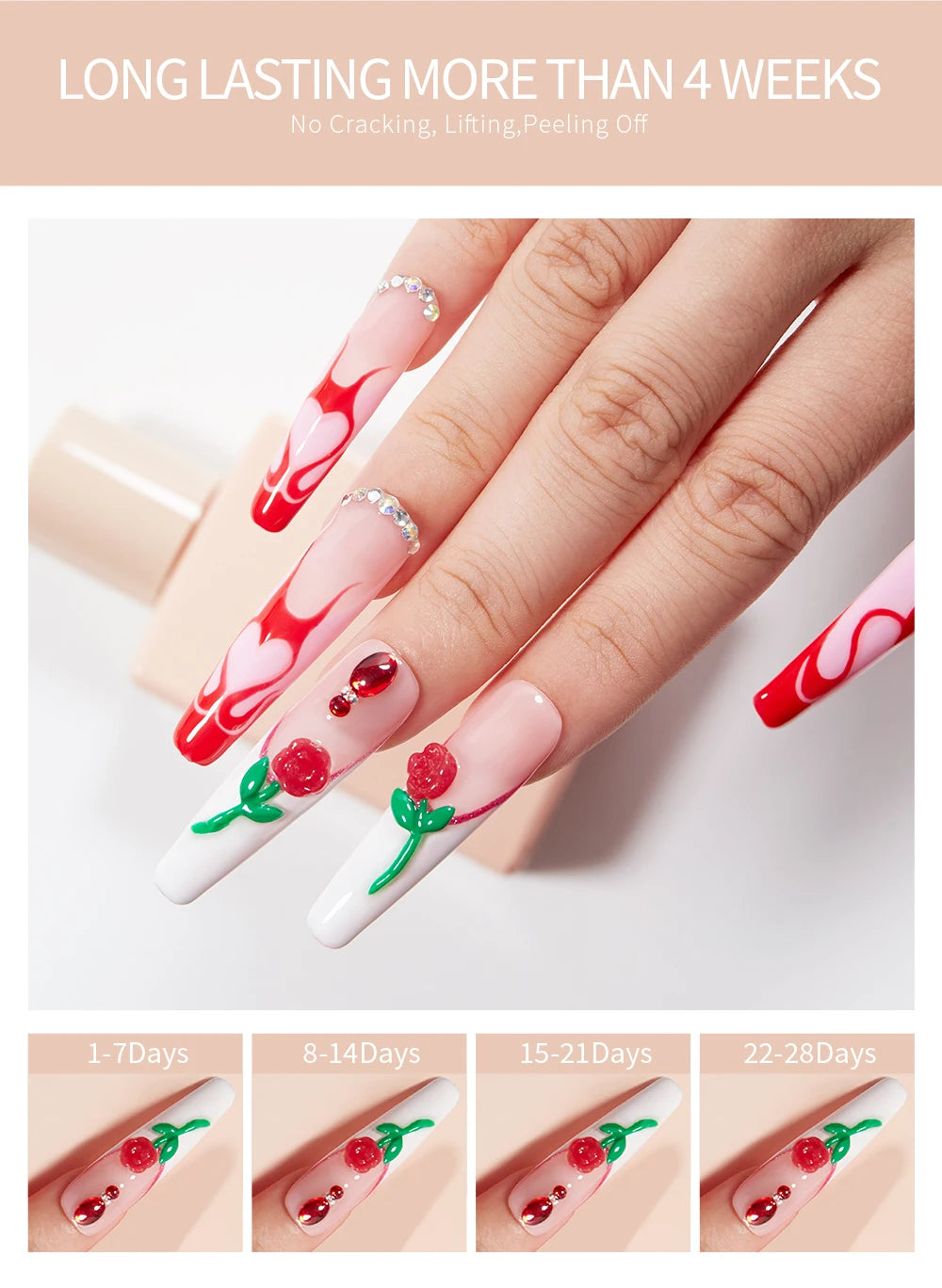 Solid Nail Tip Gel For Quickly Extend Nail Transparent 3D Modeling Carve Gel Soak Off UV Nail Art Gel Varnish 15ML Function Gel