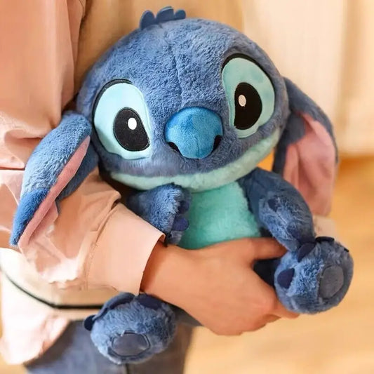 Miniso Kawaii Disney Lilo & Stitch Brinquedo de Pelúcia Kawaii Soft Blue Purple Elf Disney Lilo & Stitch Boneco de Pelúcia Anime Filme Presente de Natal