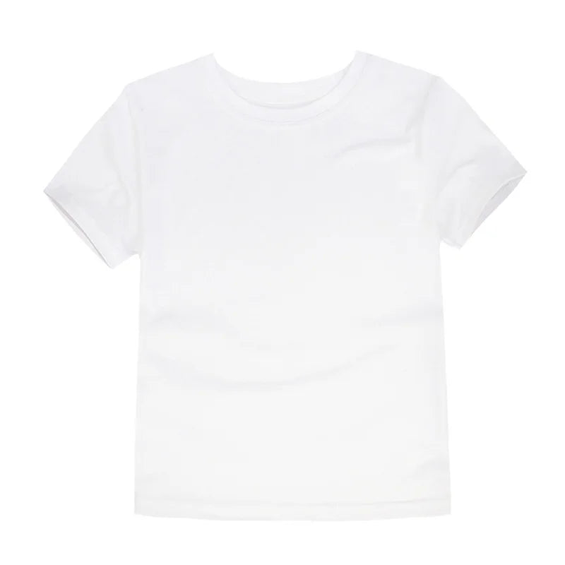 Camisetas clássicas para meninos meninas algodão branco preto camisetas de manga curta para bebê criança Roupas infantis Crianças de 2 a 14 anos