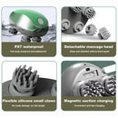 Massageador de Cabeça Elétrico de Silicone com Ventosa Magnética para Couro Cabeludo, Recarregável, Silicone para Ombro, Multifuncional, Amassamento e Vibração, Spa para Cabeça