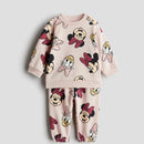 Conjunto de 2 peças para meninos com estampa de moletom infantil 6m-6y Outono Roupas infantis de manga comprida soltas com capuz casual roupas infantis roupas de bebê