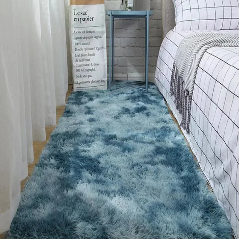 Tapete cinza para sala de estar Tapete de pelúcia Cama Quarto Chão Tapetes fofos Antiderrapantes Tapetes de decoração para casa Tapetes de veludo macio Cobertor de quarto infantil