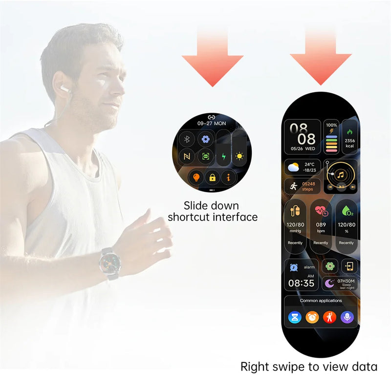 Para HUAWEI GT5 Pro GPS NFC Relógio Inteligente Masculino 360 * 360 Tela AMOLED Frequência cardíaca Bluetooth Chamada IP67 Homem à prova d'água Smartwatch 2024