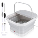 1 Conjunto de Balde Dobrável para Banho de Pés, Bacia Spa Dobrável para Mergulho, Spa com Aquecimento, Massageador, Rodas, Portátil, Plugue EUA