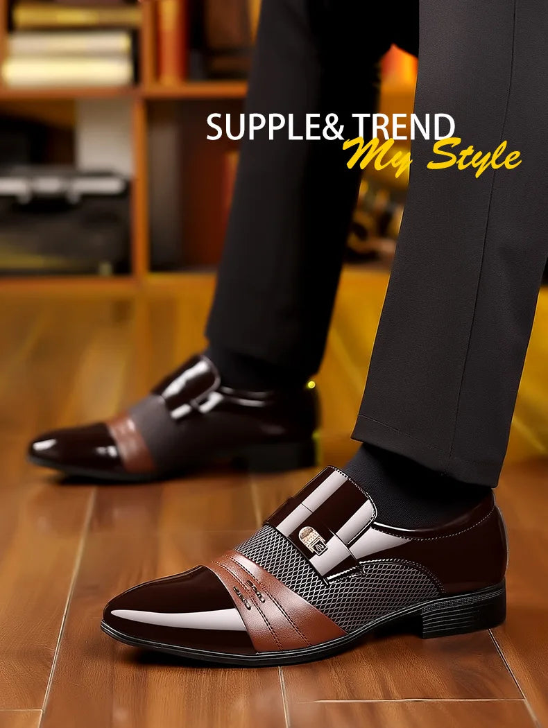 Oxford Sapatos Masculinos de Luxo Laca Sapato de Casamento Apontado Dedo Do Pé Sapatos de Vestido para Homens Clássicos Homens de Negócios Sapatos de Couro Tamanho Grande 38-48