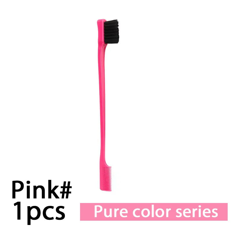 Escova Pente para Cabelo 3 em 1 1-10 Unidades Escova de Dupla Face Pente para Baby Hair & Escova para Sobrancelhas Escova de Alisamento Ferramenta para Cabelo