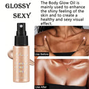 Spray Iluminador com Glitter Perolado, Óleo Loção, Iluminador Líquido para Rosto, Corpo, Pescoço e Cabelo, Brilho Duradouro para Maquiagem