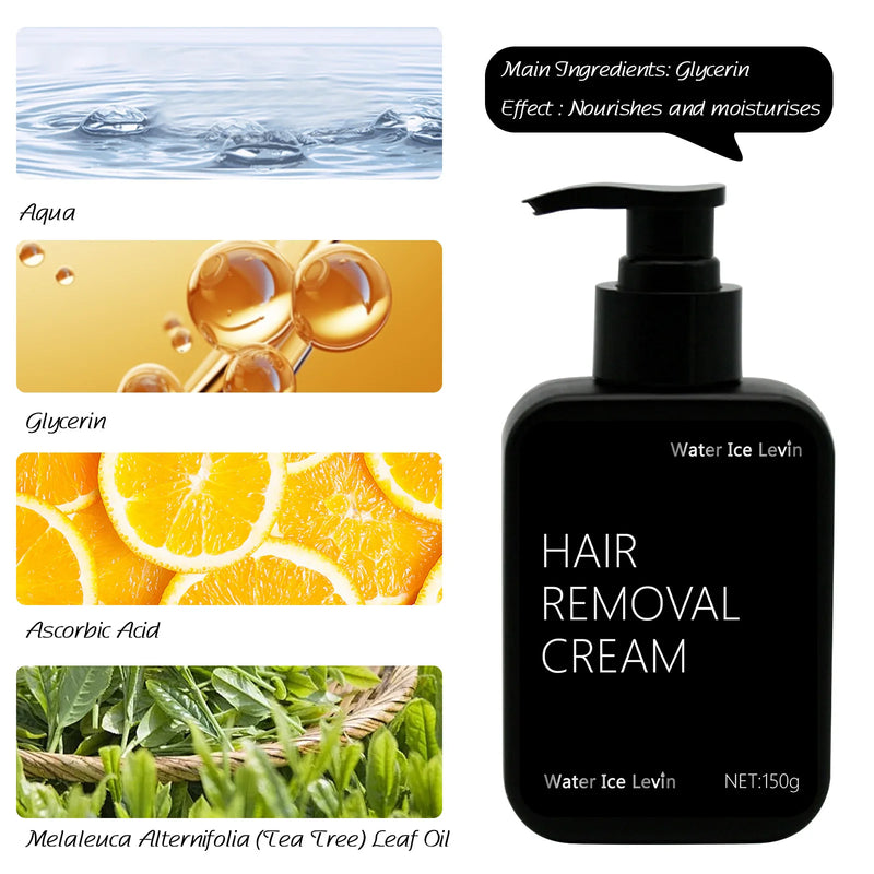 Creme Depilatório Permanente Creme Depilador Áreas Íntimas Saúde Indolor Removedor de Pêlos Inibidor de Crescimento para Mulher Homens Cuidados com o Corpo