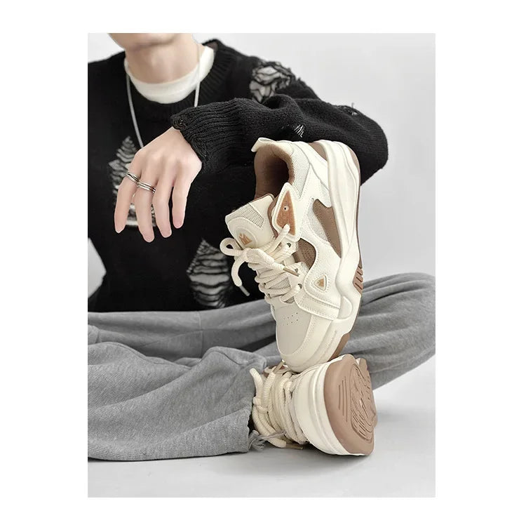 Sapatos masculinos casuais da moda NicheDesign Pão Plus Size Estudante Sistema de Fundo Grosso Sapatos Respirável Verão EVA Tênis