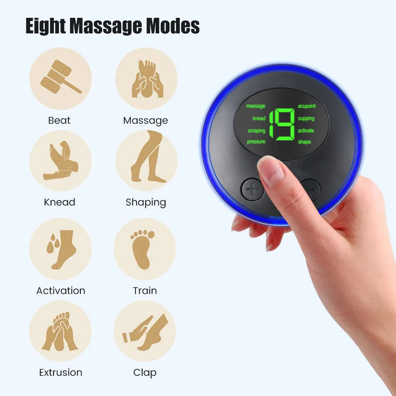 Mini massageador de pescoço EMS portátil Maca de pescoço elétrica para alívio da dor muscular cervical e remendo de massagem de relaxamento de ombro