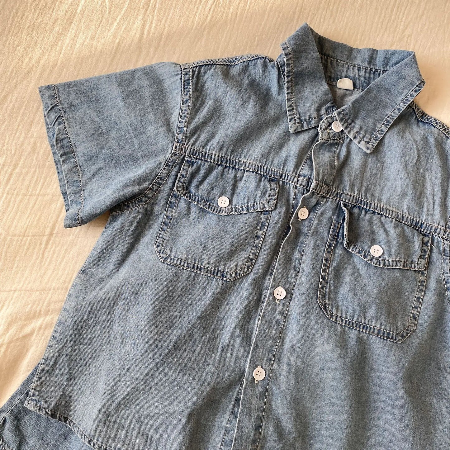 Roupas infantis 2025 verão novo terno jeans para menino ou vestido de menina casual roupas para irmão e irmã