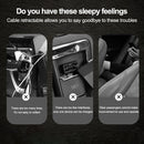 Carregador de apoio de cabeça retrátil para trás multi USB-C rápido para Android, Apple para iPhone, Samsung, acessório para notebook