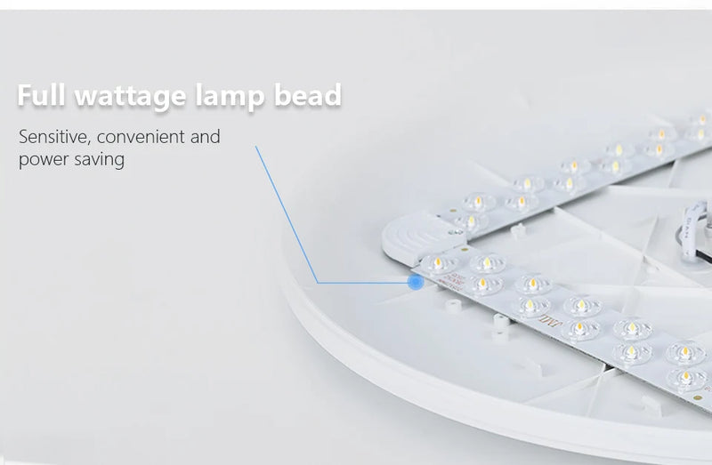 MARPOU Lâmpada de teto inteligente lâmpada led para luzes de teto de quarto com controle remoto Luzes led reguláveis para sala de estar